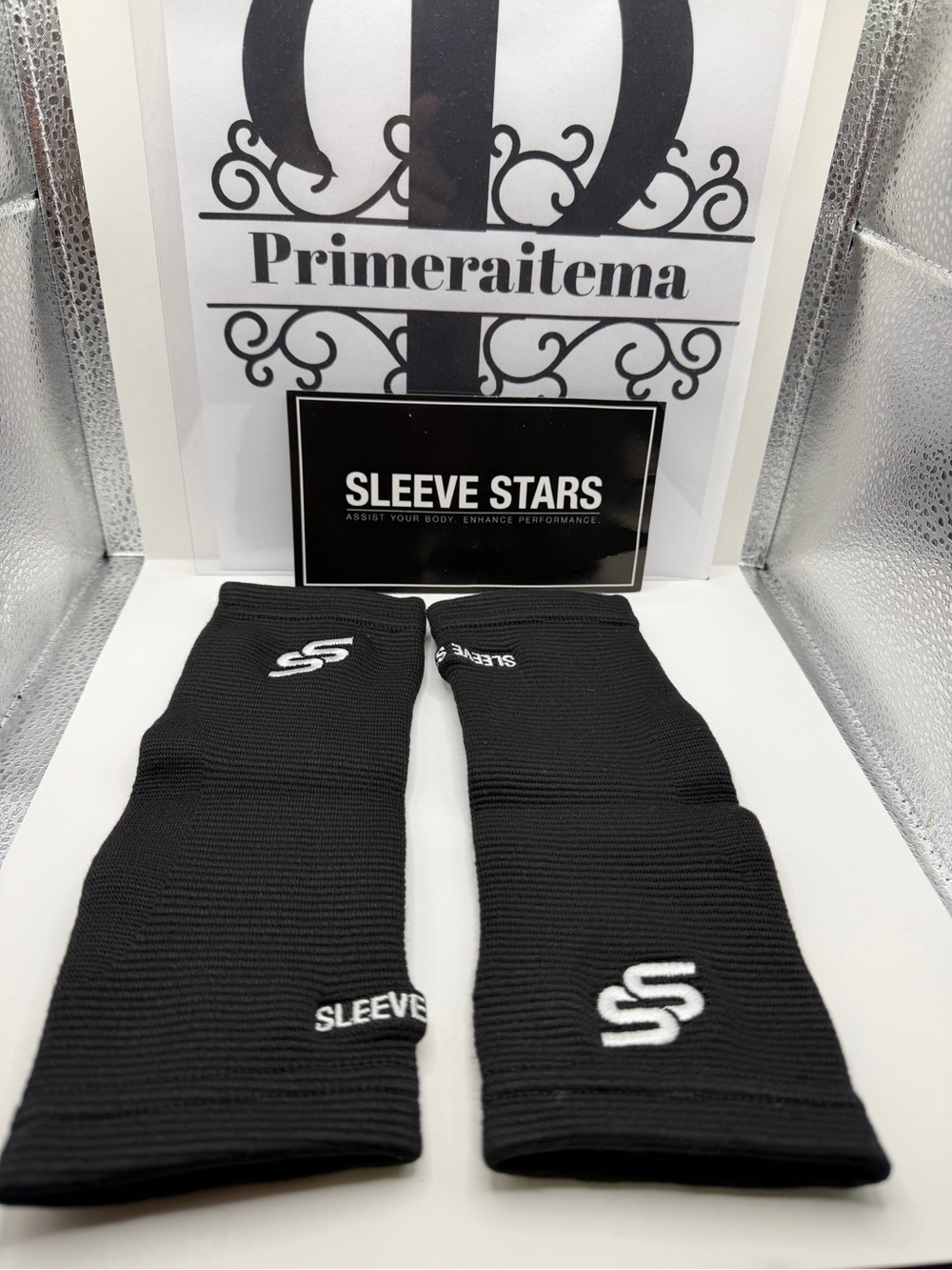 Men's Black Arm Compression Sleeve Pair